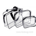Transparent pvc cosmetic bag clear make up pouch